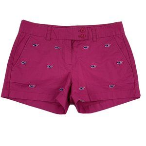 Vineyard Vines Shorts Pink Embroidered Whales
